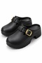 045 7 cm High Heeled Chef Hospital Doctor Nurse Women's Slippers Black - 4