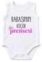 Babasinin Little Princess Written 100% Cotton Printed Baby Bodysuit Short Sleeve