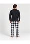 Plaid Patterned Long Sleeved Track Suit Set - 3