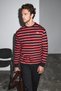 Lerif men's long sleeve printed red - black t-shirt - 4