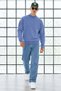 Men's Half Turtleneck Lilac Basic Sweater - 3