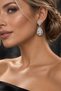 Double Round Cut Stone Detailed Earrings - 3
