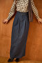 Double Belted Denim Skirt Dark Blue - 4