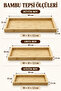 Bambella 3-Piece Bamboo Rectangular Presentation and Serving Tray Set – Breakfast, Tea, and Coffee Serving Tray