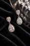 Double Round Cut Stone Detailed Earrings - 2