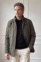 Men's Winter Khaki Coat Bonded Fabric Stand Collar Classic Fit - M003 - 5
