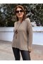 Italian Mercerized Blouse with Necklace Mink - 2