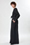 Denim Skirted Trousers Black - 2