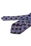 Blue Coffee Floral Pattern Classic Tie with Handkerchief Kk13991 - 4