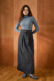 Double Belted Denim Skirt Black - 5