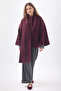 Short Coat with Scarf Burgundy