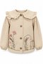 Girl's Shirt with Rabbit Embroidery and Ruffle Detail on the Collar - 3
