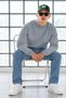 Men's Half Turtleneck Gray Basic Sweater - 4