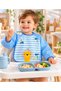 2-Piece Blue Baby Bibs 0-3 Years Old Liquid-Proof Blue Patterned - 3