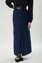 Cross Cut Denim Skirt Dark Blue - 5