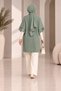 Women's comfortable fit tweed poncho cardigan with tassel detail on the sleeves - 3