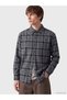 Men's relaxed fit plaid flannel shirt - 3