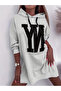 Women's Yn Printed Long Hooded Sweatshirt - 3