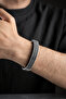 Chrome Plated 4 Row Men's Steel Bracelet - 2