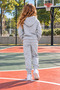 Girls' Zippered Hooded Rubberized Leggings Track Suit Set - 2