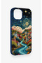 iPhone 15 Compatible Night Tale Patterned Silicone Case - 3