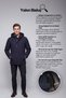 Men's Winter Black Coat with Hood, Bonded Fabric, Classic Fit - M005 - 7