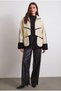Women's Oversize Double Color Leather Soft Teddy Coat - 7