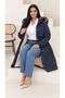 Women's Plus Size Removable Hooded Plush Fur Inside Waist Tie Detail Winter Thick Long Coat 29012 - 4