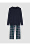 Quality Pieces from Çelebi Store New Year's Themed Men's Pajama Set - 6