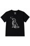 Moonlit Companion Dog & Crescent Graphic Kids T-Shirt