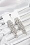 Silver Color Zircon Stone Ivy Leaf Model Women's Evening Dress Earrings - 2