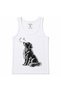 Moonlit Companion Dog & Crescent Graphic Tank Top