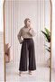 Gülcemal Drawstring Skirt Trousers-By5000 Brown