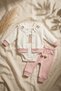 Mia Cherry Baby Set - 3-Piece Cotton Cherry Embroidered Polka Dot Cardigan, Bodysuit and Pants Set - Powder - 2