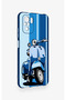 Redmi Note 10-10S Compatible Blue Scooter Patterned Silicone Case - 3