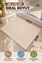 Cream Waterfall Patterned 50X70 cm Foot Towel Bathroom Mat Soft Textured Decorative Bathroom Front Towel - 2