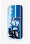 Infinix Gt 50 Pro Compatible Blue Scooter Patterned Silicone Case - 4