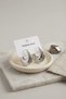 316L Steel Silver Color Embossed Pattern Hoop Earrings
