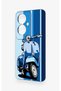 Oppo Reno 11F Compatible Blue Scooter Patterned Silicone Case - 4