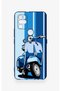 Omix X500 Compatible Blue Scooter Patterned Silicone Case - 2