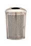 Commercial Brushed Stainless Steel Trash Bin with Removable Inner Bucket | 80 Liter, Beige