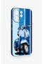 Oppo Reno 15F Compatible Blue Scooter Patterned Silicone Case - 3