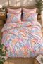 Pastel Floral Double Duvet Cover Set with Elastic Sheets 200X220
