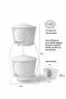 Mega Boy Wire Braided Metal 2-Layer Potato and Onion Storage Container - with Handle - White - 2