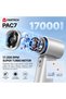 PAC7 Portable Handheld Fan, LCD Display, 17000RPM, 100 Speed Levels, Low Noise, 12H Battery Life, USB-C, Gray - 3