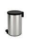 Stainless Steel Pedal Bin | Trash Can for Kitchen, Bathroom and Office | 12 Liter, Silver - 3