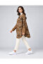 Women's Patterned Knitwear Poncho - Cream - 4
