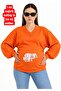 3 Yarn Combed Cotton Hand-Printed Baby Printed Pregnant V-Neck Sweatshirt Jw3