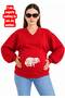 3 Yarn Combed Cotton Hand-Printed Baby Printed Pregnant V-Neck Sweatshirt Jw3