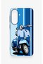 Samsung A57 Compatible Blue Scooter Patterned Silicone Case - 2